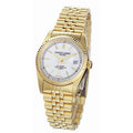 Charles-Hubert- Paris Mens Gold-PLatitudeed Stainless Steel Quartz Watch #3635-GW