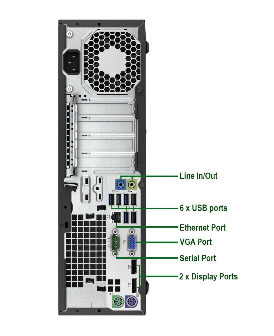Pre-Owned  600 G2 Desktop Computer Intel Pentium G4400 3.3GHz CPU 8GB Ram, 120GB SSD, 1TB HDD, Keyboard & Mouse, WiFi, DVD, Win10 Pro PC (Refurbished)