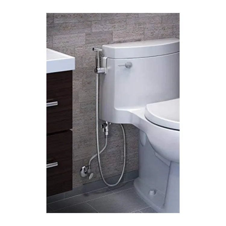 Brondell CleanSpa Luxury Stainless Steel Hand-held Bidet in Silver, All InstalLatitudeion Parts Included