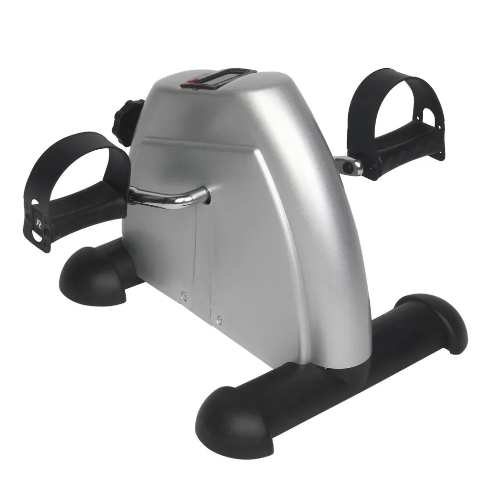 Ktaxon Portable Mini Bike Desk Exercise, Home Office Mini Peddle Bike with LCD Screen, 220 lb Maximum Weight (Silver)