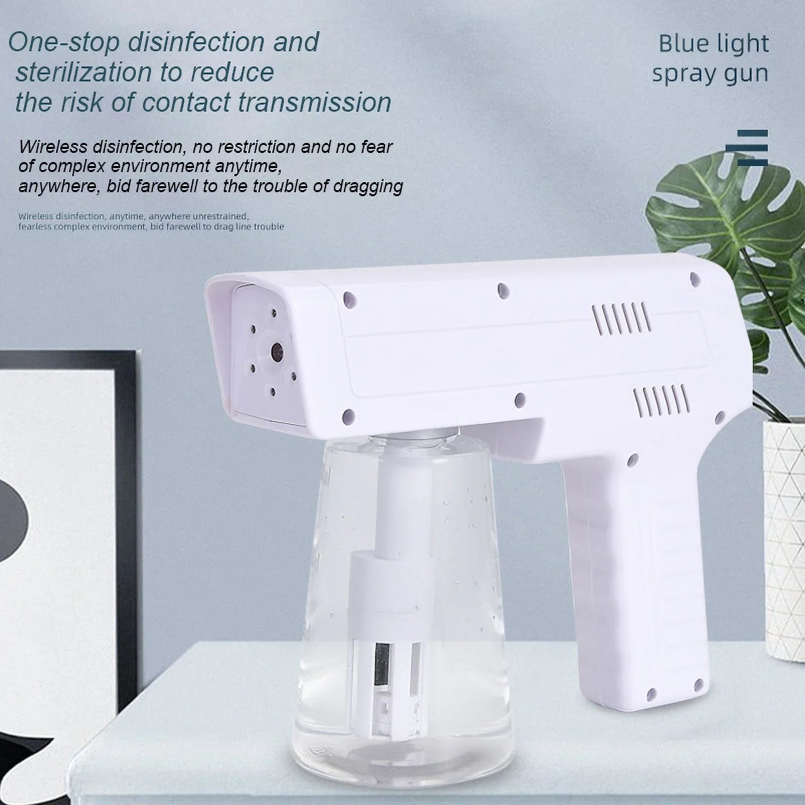 3-in-1 Disinfectant Water Maker, Electrolysis NaClO Generator, and Blue Light Disinfection Spray Gun