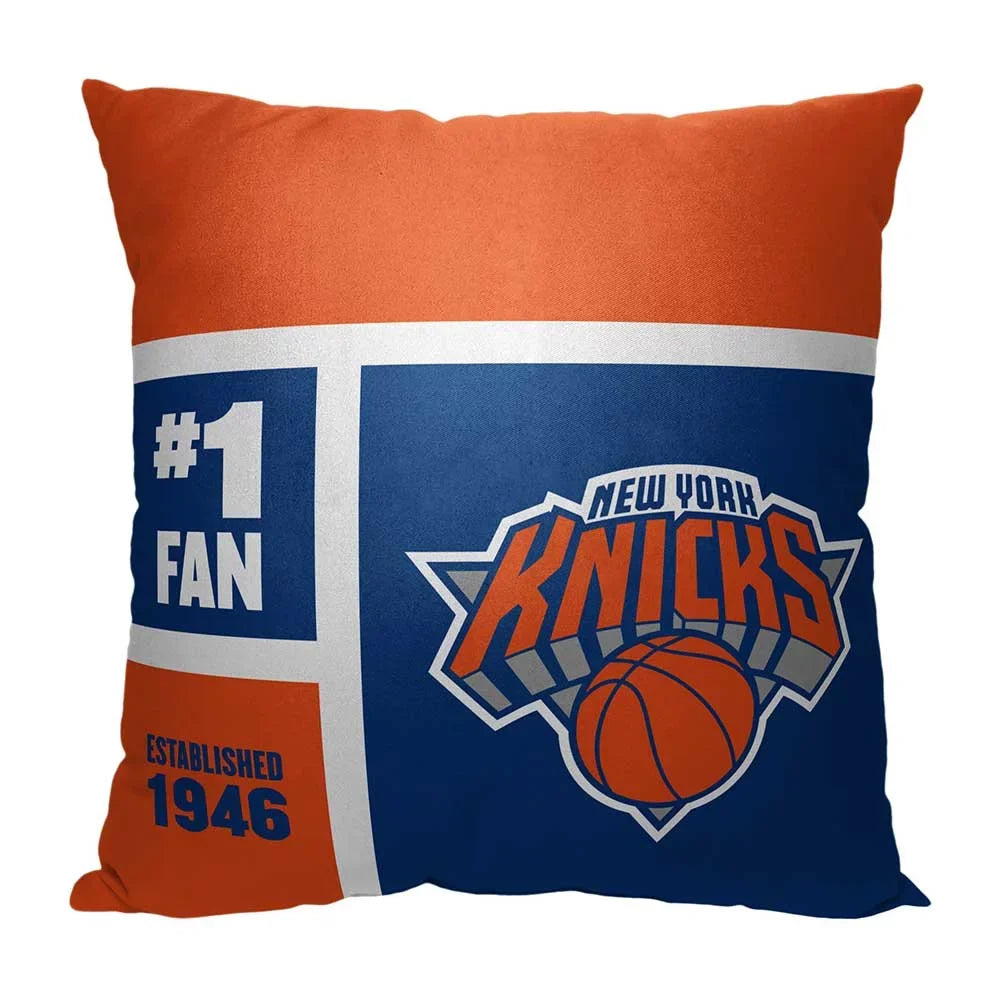 New York Knicks NBA "Color Block" Personalized 18" x 18" Pillow