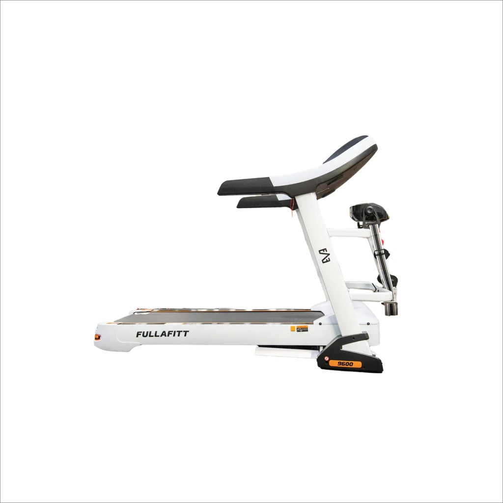 World Best Folding Treadmill by FULLAFITT, 4.5, Massage Belt, Wide LED Monitor, Bluetooth, Speakers, Preset Programs, Pulse Grip, Pressure Free Running Board