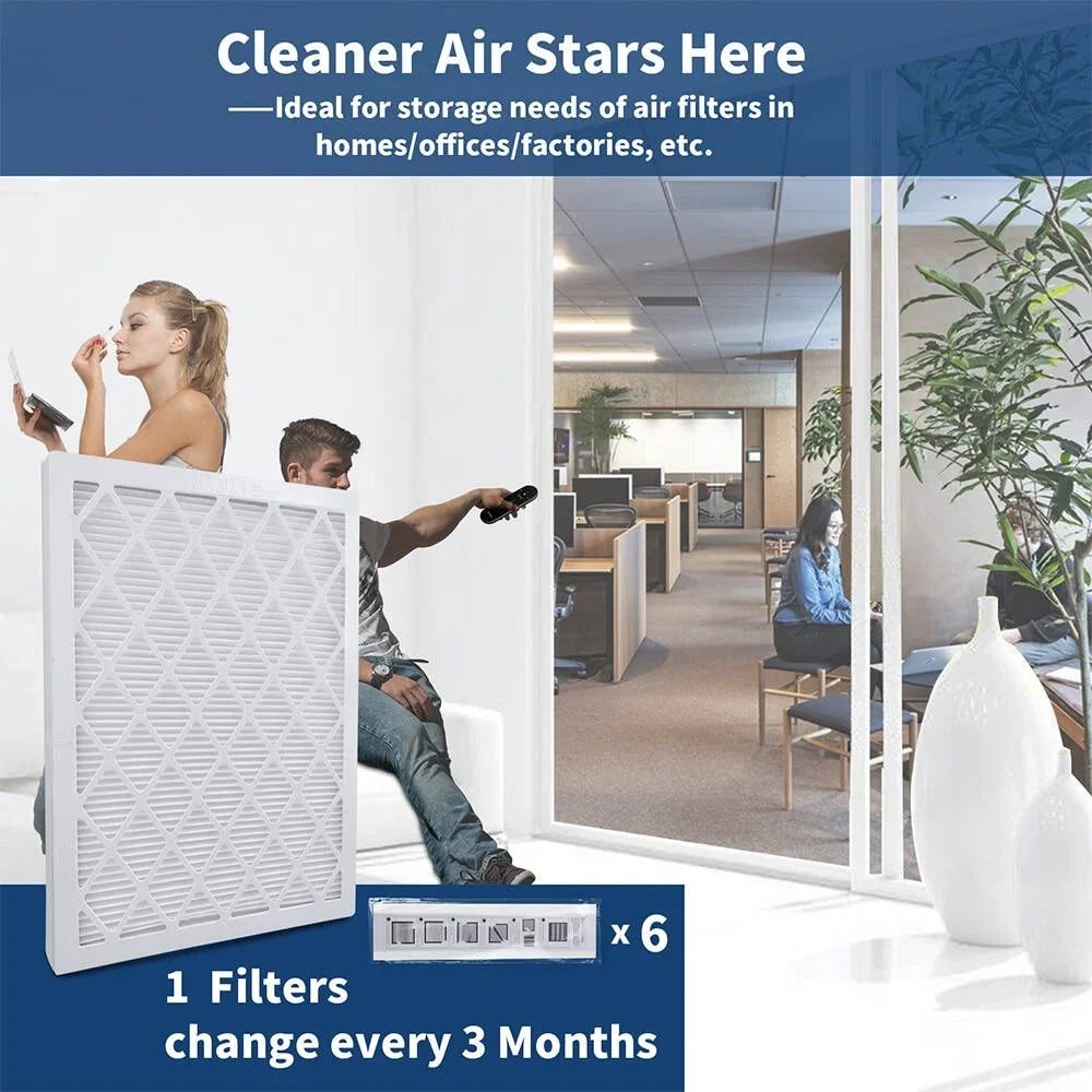 RSFDIYA Air Filter 16x25x1, 6-Pack MERV13 MPR 1800 HVAC AC Furnace Reusable Air Filters