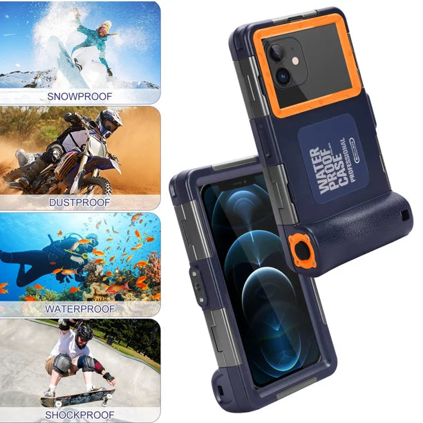 UrbanX Professional [15m/50ft] Swimming Diving Surfing Snorkeling Photo Video Waterproof Protective Case Underwater Housing for Tecno Camon 18T And all Phones Up to 6.9 Inch LCD with Lanyard