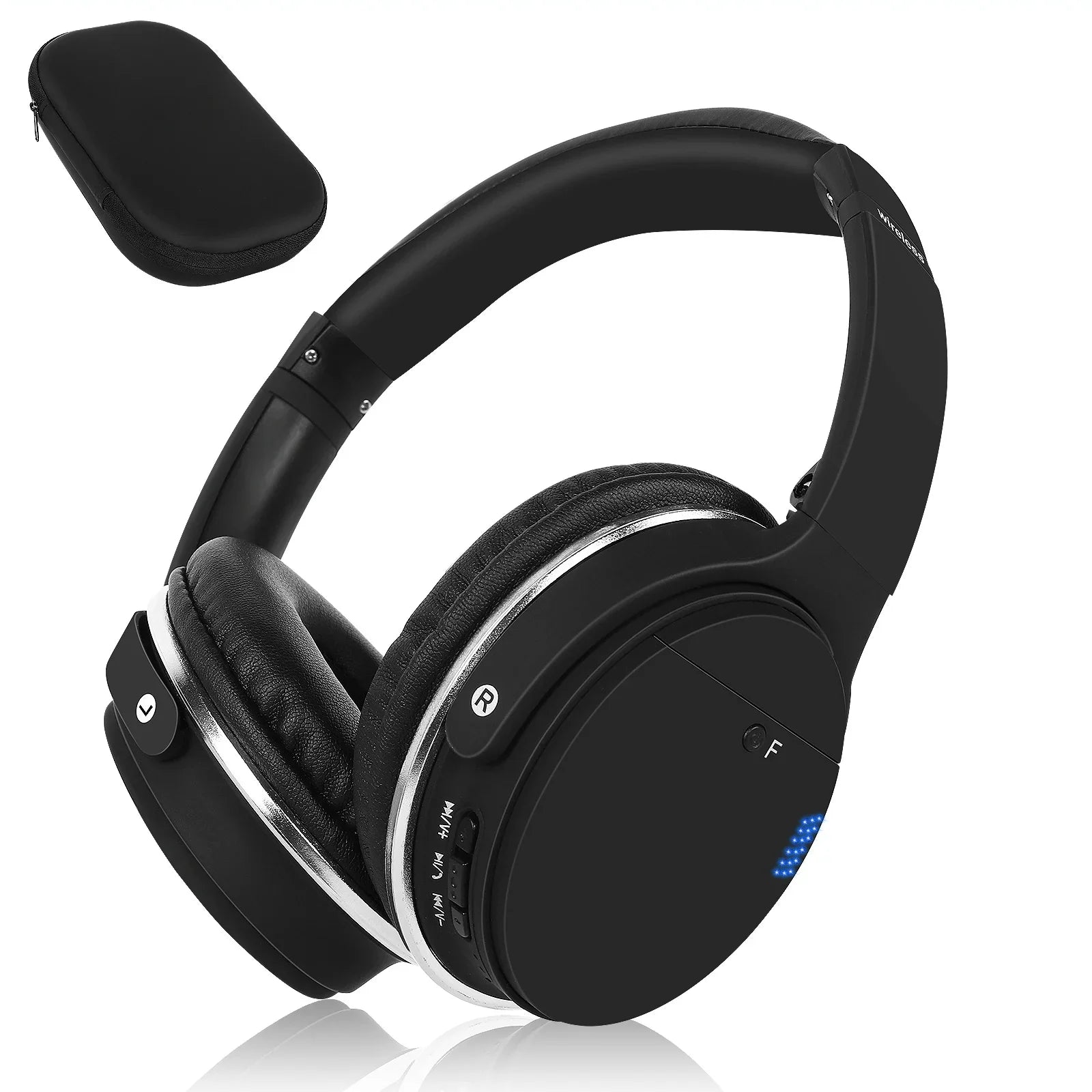 UrbanX UX35 Wireless Bluetooth Stereo Earphones with High Resolution Audio, Deep Bass, Superior Comfort Over The Ear Headphones with Mic for HTC Desire 10 Lifestyle Phone Call Support