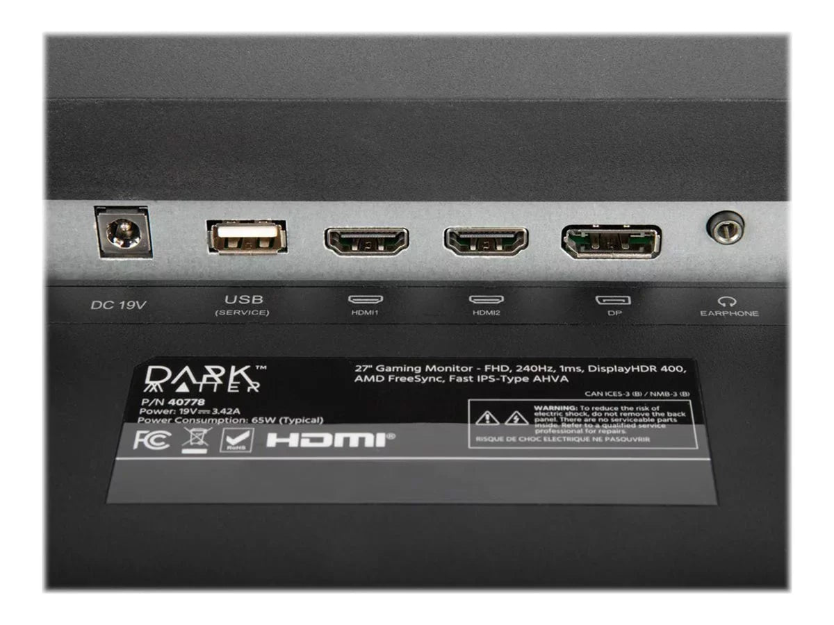 Dark Matter - LCD monitor - curved - 49" - 5120 x 1440 Dual Quad HD @ 120 Hz - VA - 400 cd/m - 3000:1 - 4 ms - 2xHDMI, 2xDisplayPort
