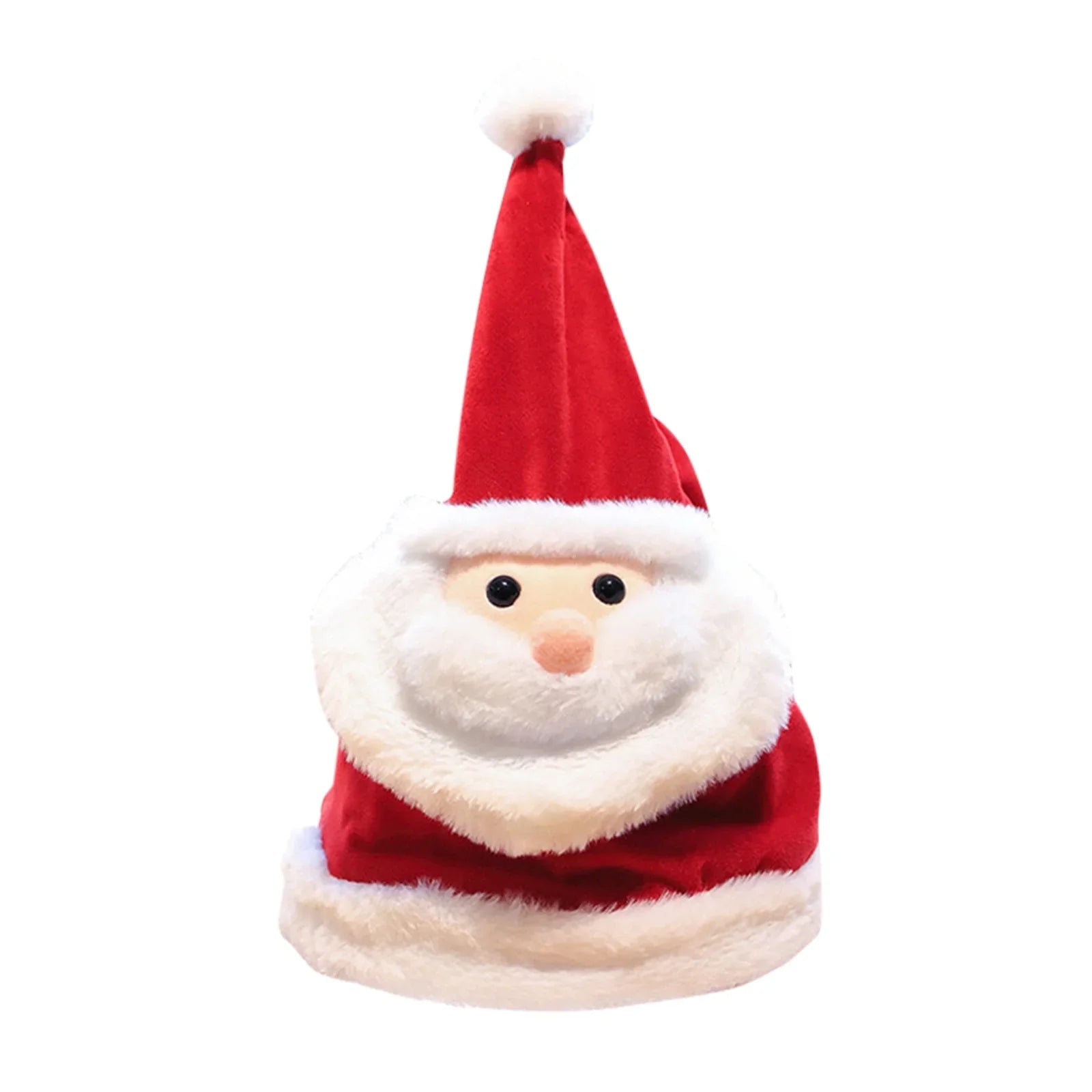 Winter Christmas Grandpa Hat Glow Singing Doll Plush Toy Will Move Christmas Eve Christmas Gifts Winter Hats for Men Large Head Men Hats for Winter Winter Hat Men Large Windproof Hat Men Mens Hat