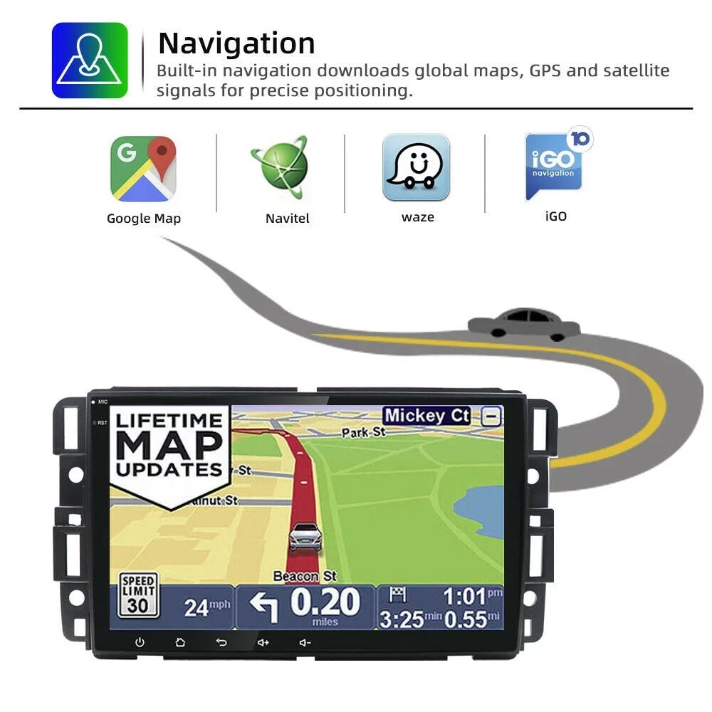 JMANCE Android 10 Car Radio MP5 GPS Player for GMC Sierra Chevrolet Silverado Yukon Acadia 8" Quad Core Radio Para Carro