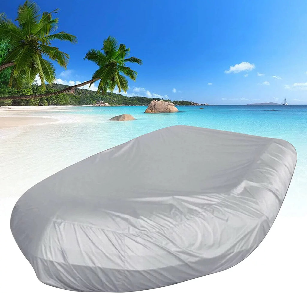 Miumaeov InfLatitudeable Boat Cover Heavy-Duty Waterproof and UV-Resistant Marine Grade Polyester for V-Shaped Hull Professional Type Fishing Boat Speed Boat Bass Boat