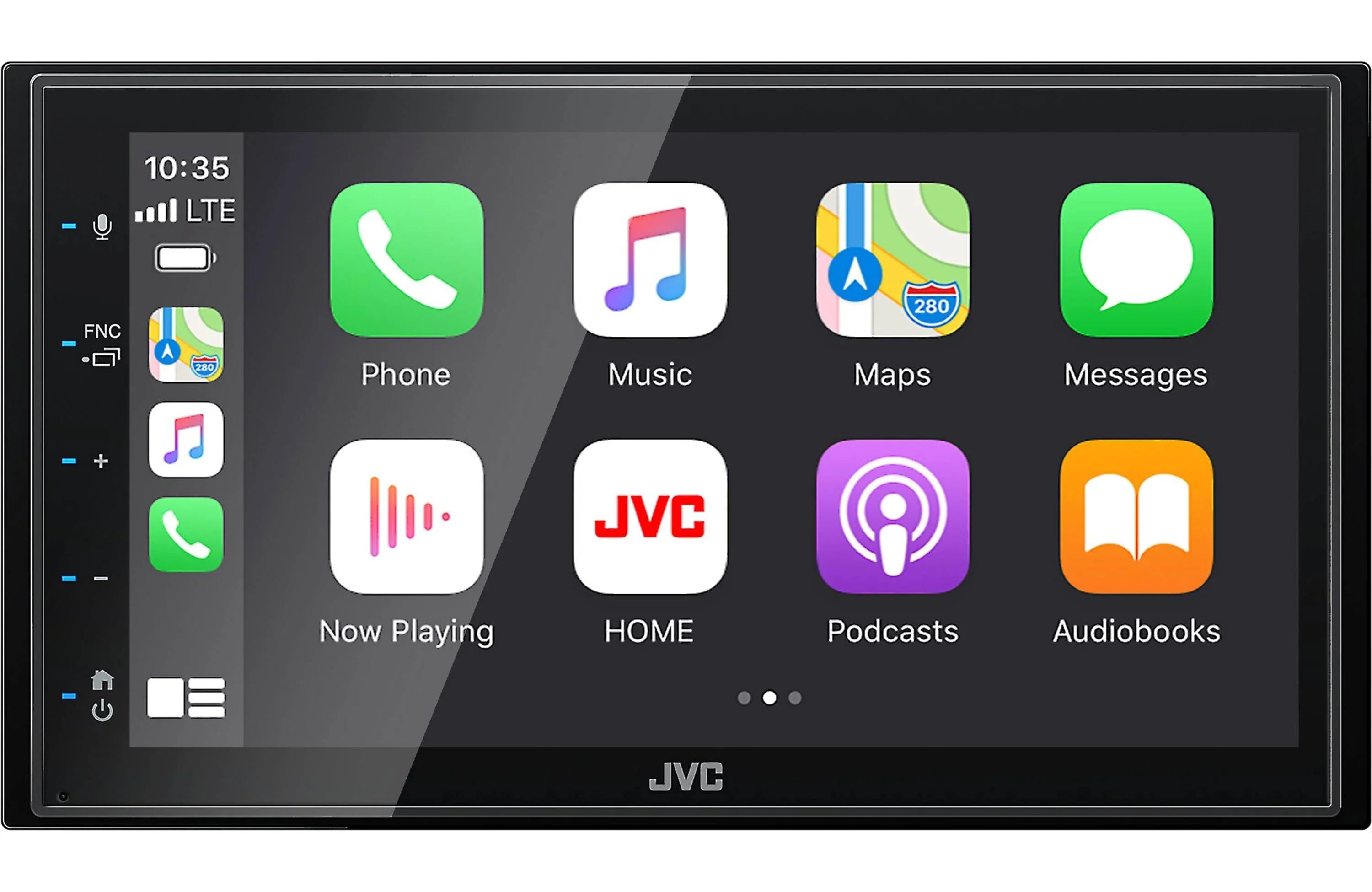JVC KW-M56BT Digital Multimedia Receiver w/ fixed 6.75" Touchdisplay Monitor+Absolute CAM870 Rearview Camera & Magnet Phone Holder