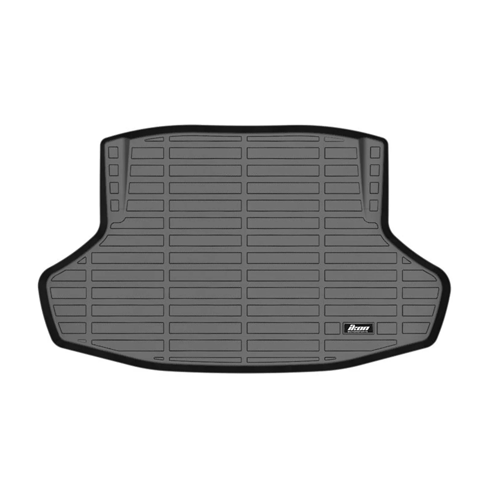 Ikon Motorsports 3D TPE Floor Mats + Trunk Mat, Compatible with 2022-2024 Honda Civic Black All Weather Waterproof Anti-Slip Floor Liners Front & 2nd Row Full Set Interior Storage Cover Accessories