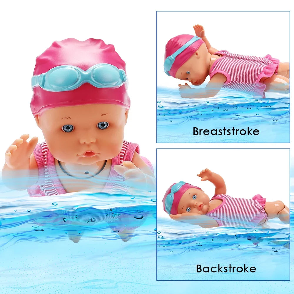 Sulobom Electric Swimming Doll for Pool Bath, Waterproof Bathtub Toys, Kids, Child, Pool Toys