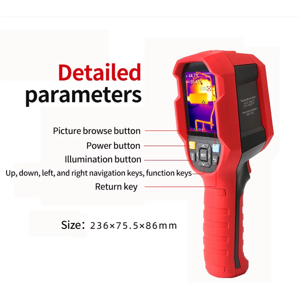 Daakro UNI-T UTi260B Handheld Thermal Imager Camera IR Infrared Thermometer Imaging