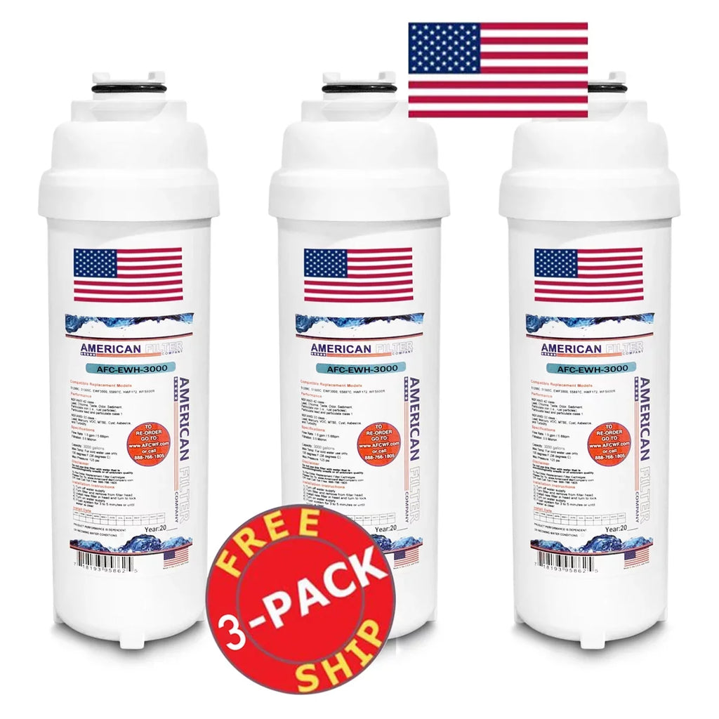 AFC Brand , Water Filters , Model # AFC-EWH-3000 , Compatible with Elkay® LRPBGRNM28RAK - 3 Pack - Made in U.S.A.