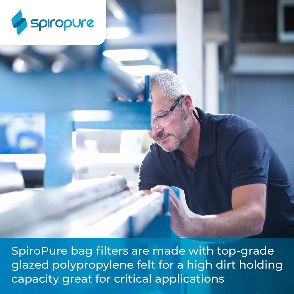 SpiroPure SP-BN-410-100 100 Micron #3 (10”) Woven Nylon Monofilament Mesh Liquid Bag Filter BN-410-100 255009-03 (Case of 40)