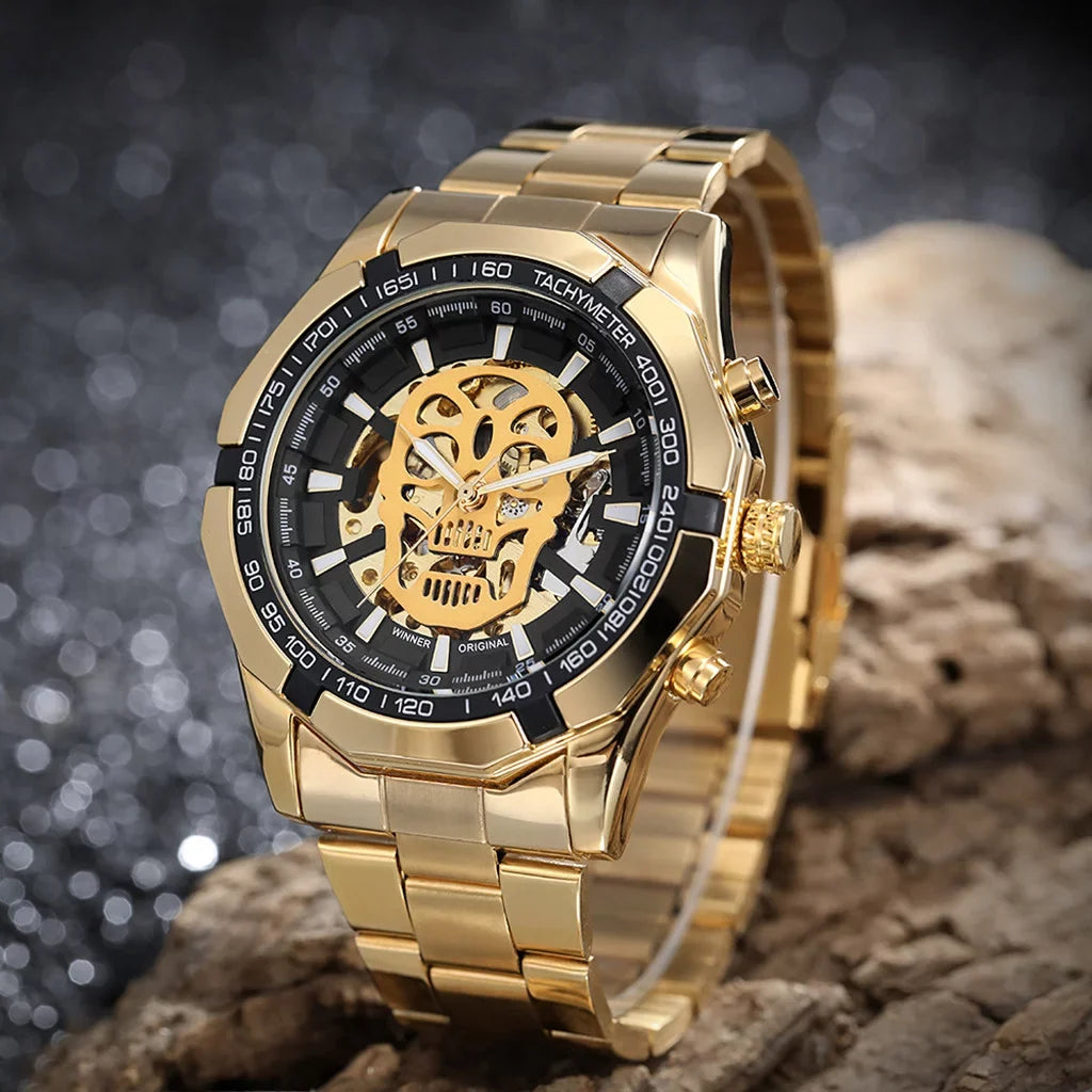 Watch Hollow Demon Dial Luxury Design Business Fashion Men's Mechanical