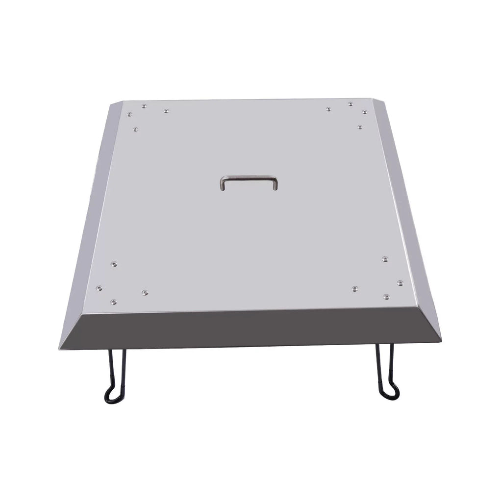 Outdoors Fire Pit Heat Deflector Stainless Steel with Carrying Handle 25*25 inch