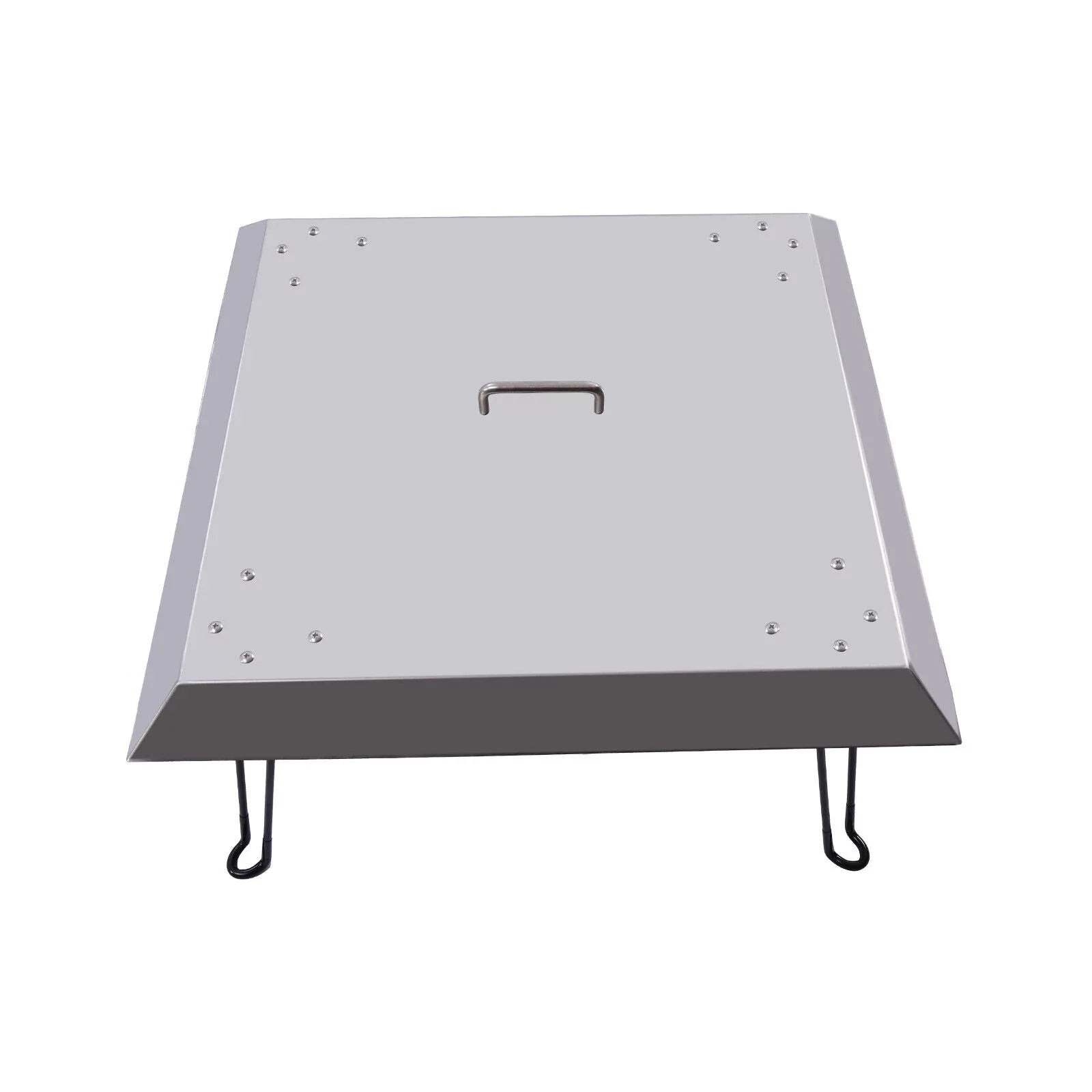 Outdoors Fire Pit Heat Deflector Stainless Steel with Carrying Handle 25*25 inch