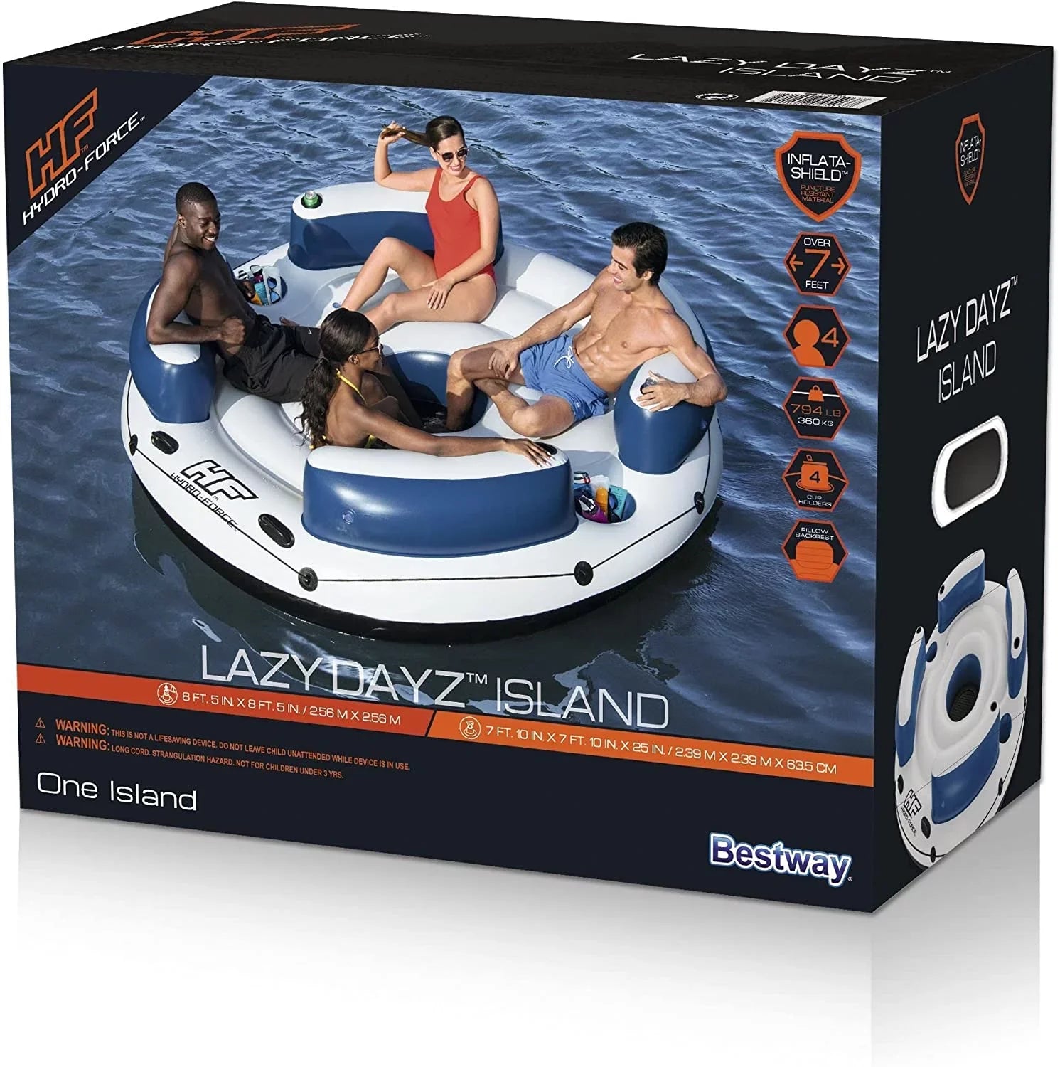 Hydro-Force Lazy DayZ 4-Person InfLatitudeable Party Island