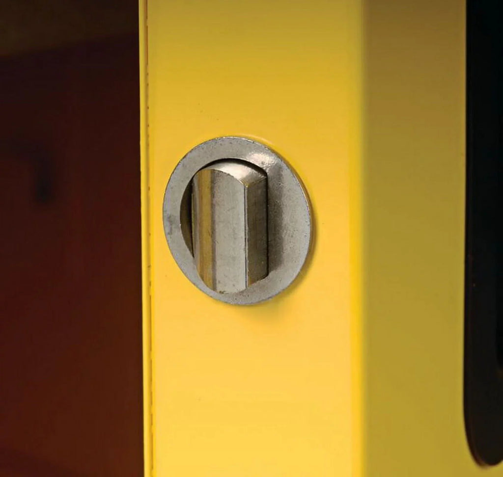 Justrite Yellow Countertop & Compact Cabinets, Manual-Closing Cabinet, 4 Gallon - 1 EA (400-890400)