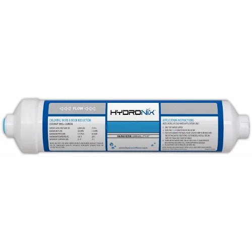 Package Of 3  ICF-10Q Hydronix Inline Coconut Carbon Filter