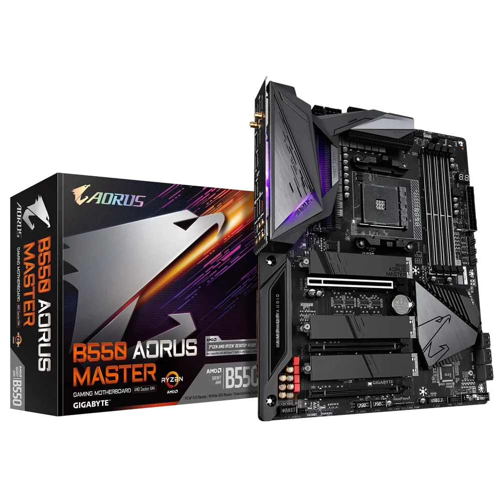 GIGABYTE AMD B550 AORUS Motherboard with Direct 16 Phases Digital VRM