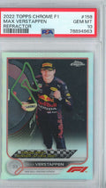 2022 Topps Chrome F1 Max Verstappen #158 (Refractor PSA 10)