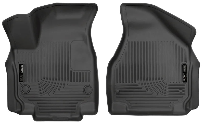 Husky by RealTruck Weatherbeater Series Front Floor Liners Black Front Row Compatible with select: 2017-2021 Chrysler Pacifica Touring L, 2023 Chrysler Pacifica