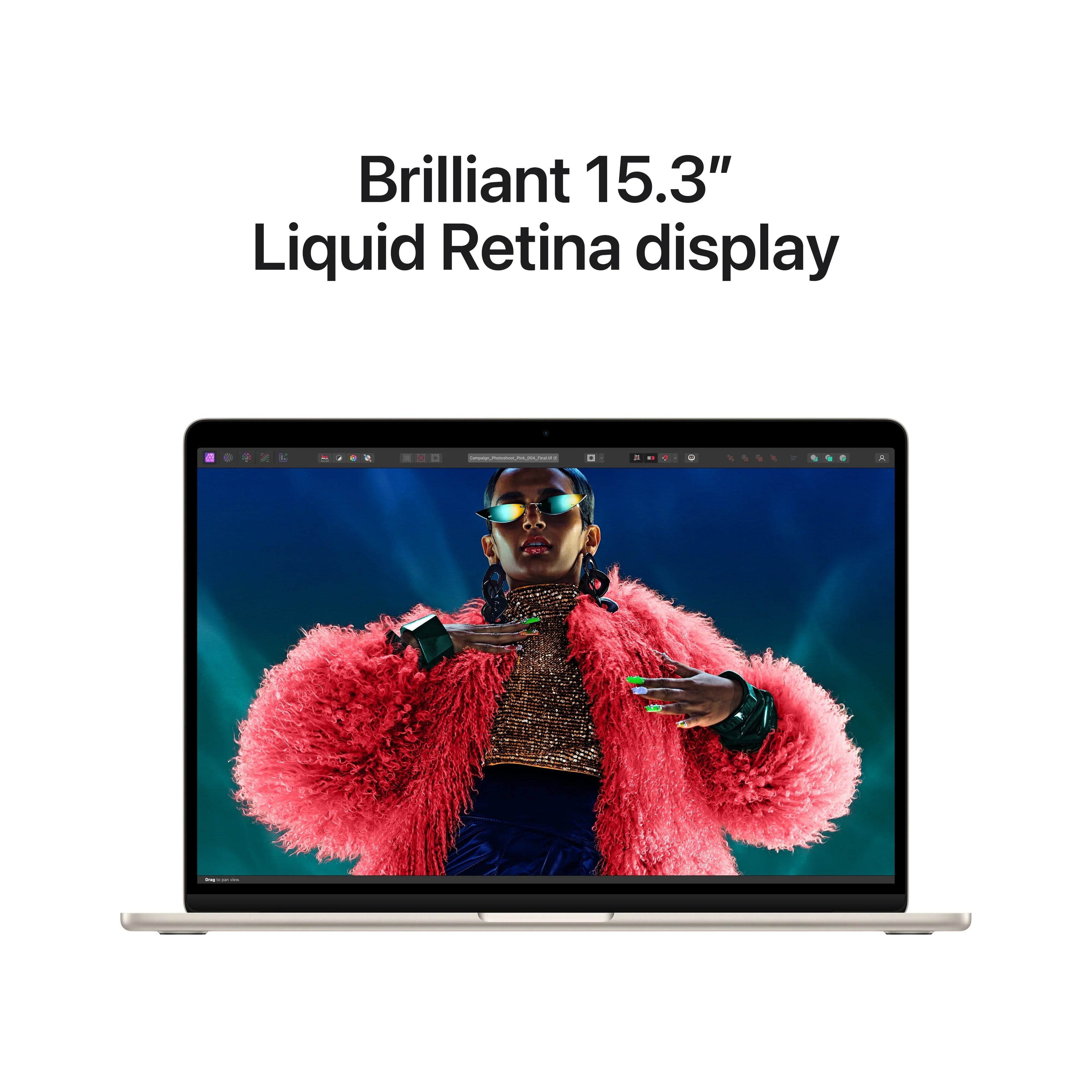 MacBook Air 15-in M3 8C CPU - 10C GPU, 8GB 256GB, Starlight - MRYR3LL/A (Spring 2024) + Care Bundle