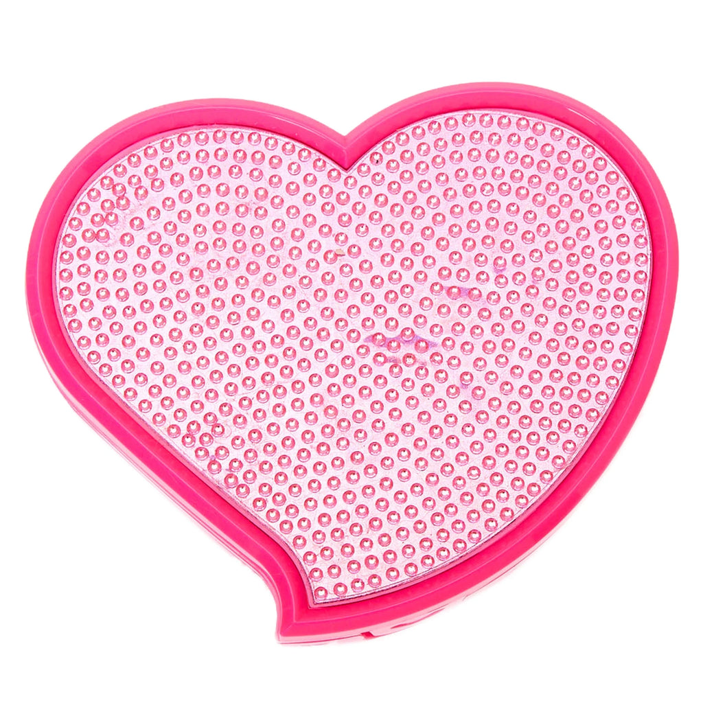 Claire's Pink Heart Shapped Girls Cosmetics Palette, Includes Eyeshadow, Eyeliner, Blush, Lipgloss and Applicators, 57275