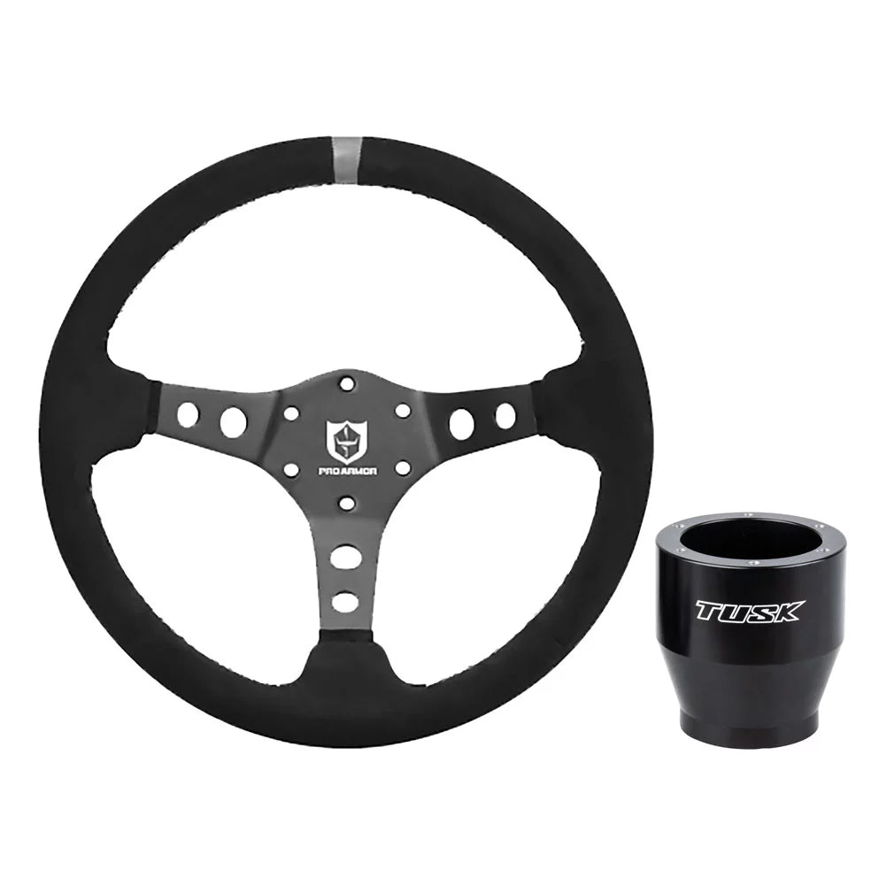 Tusk Steering Wheel Hub with Pro Armor Steering Wheel Top Marker Suede Steering Wheel For Polaris RANGER 800 HD 2010-2012,2014