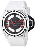 NYC' Quartz Stainless Steel and Silicone Casual Watch, Color:White (Model: 2X1-008)
