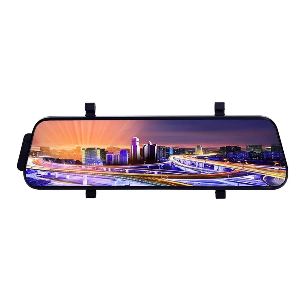 Aibecy 1080P DVR Dash Front & Rear Dual Driving Recorder with 9.66 Inch Touchdisplay 170° Wide Angle Support Clear Night-Vision Parking Monitor Motion Detection Collision Locking Loop Recording Re