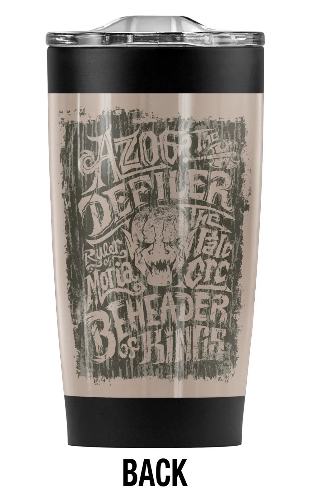 The Hobbit/Azog The Orc Stainless Steel Tumbler 20 oz Coffee Travel Mug/Cup, Vacuum InsuLatitudeed & Double Wall with Leakproof Sliding Lid | Great for Hot Drinks and Cold Beverages