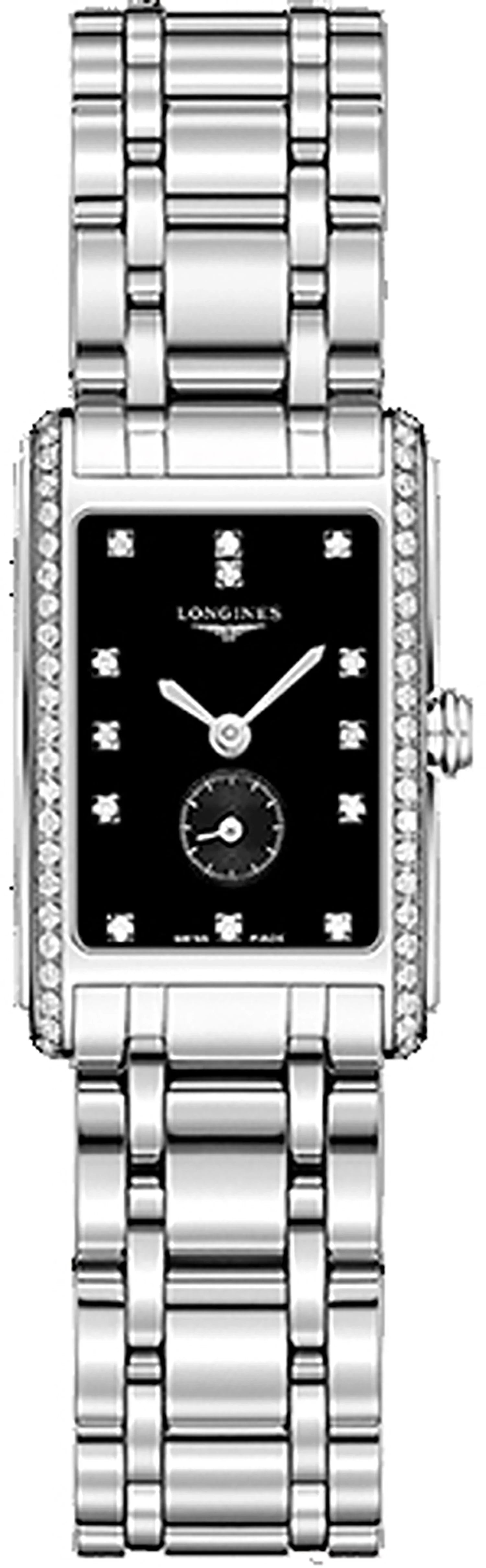 Longines DolceVita Steel Black Dial Diamond Women's Watch L5.255.0.57.6