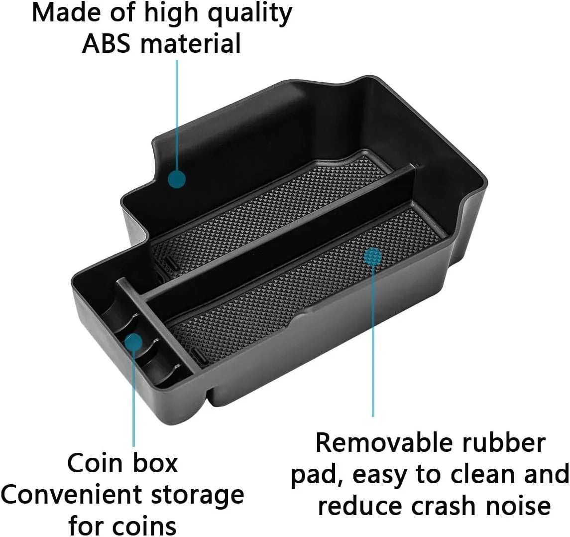 EDBETOS Center Console Organizer Tray Compatible with Chevy Colorado GMC Canyon Accessories 2015 2016 2017 2018 2019 2020 2021 2022 Armrest Secondary Storage Glove Box, Black