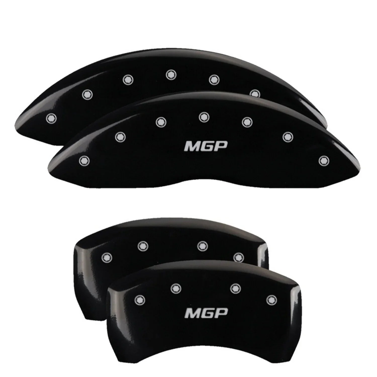 MGP 4 Caliper Covers Engraved Front & Rear MGP Black finish silver ch Fits select: 2013 CHRYSLER 300, 2012 CHRYSLER 300C LIMITED