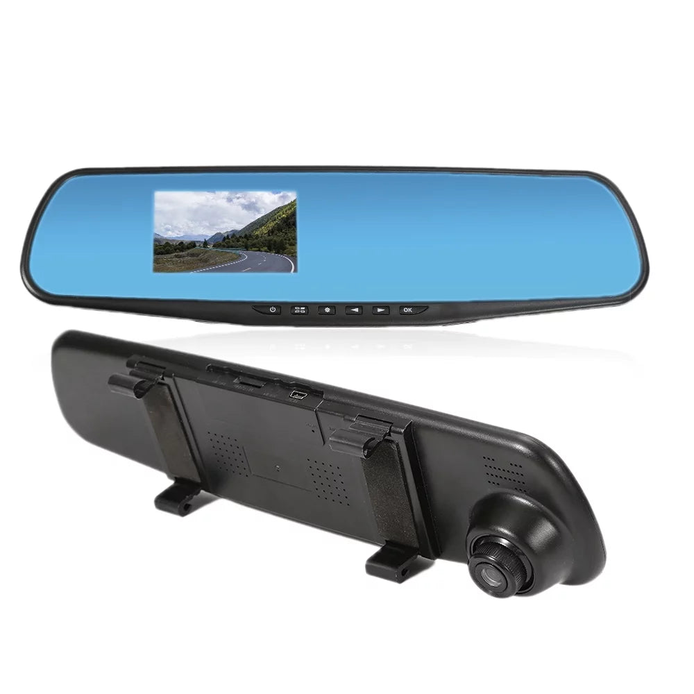 3 Inch 140 Degree Car DVR video Rearview Mirror Monitor Backup Camera HD 1080P