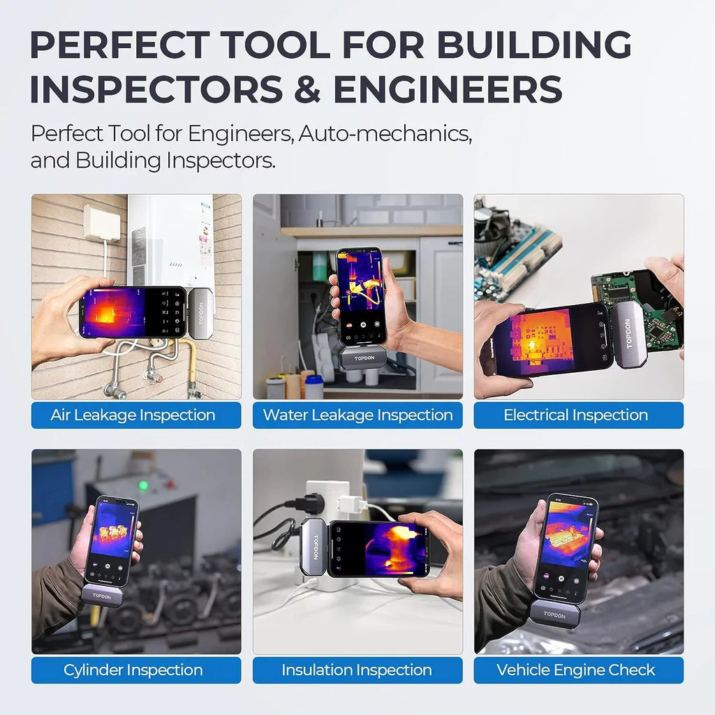 TOPDON TC002 Thermal Camera for iOS (iPhone & iPad) 256 x 192 IR High Resolution Thermal Imaging Camera, 40mk Thermal Sensitivity -4F~1022F Temperature Range