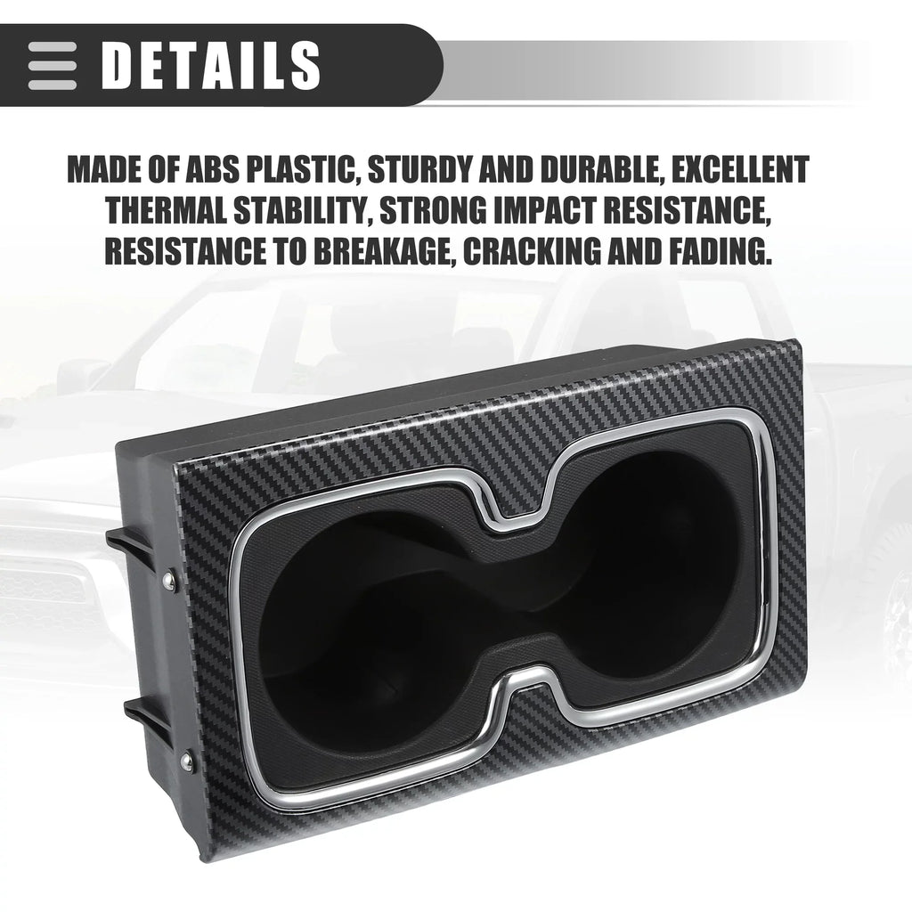 Unique Bargains Car Center Console Cup Holder for Chevy Silverado 1500 14-16 Plastic 23467147 Carbon Fiber Pattern Black