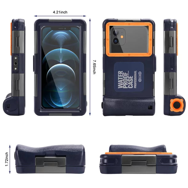 UrbanX Professional [15m/50ft] Swimming Diving Surfing Snorkeling Photo Video Waterproof Protective Case Underwater Housing for Infinix Hot 5 And all Phones Up to 6.9 Inch LCD with Lanyard
