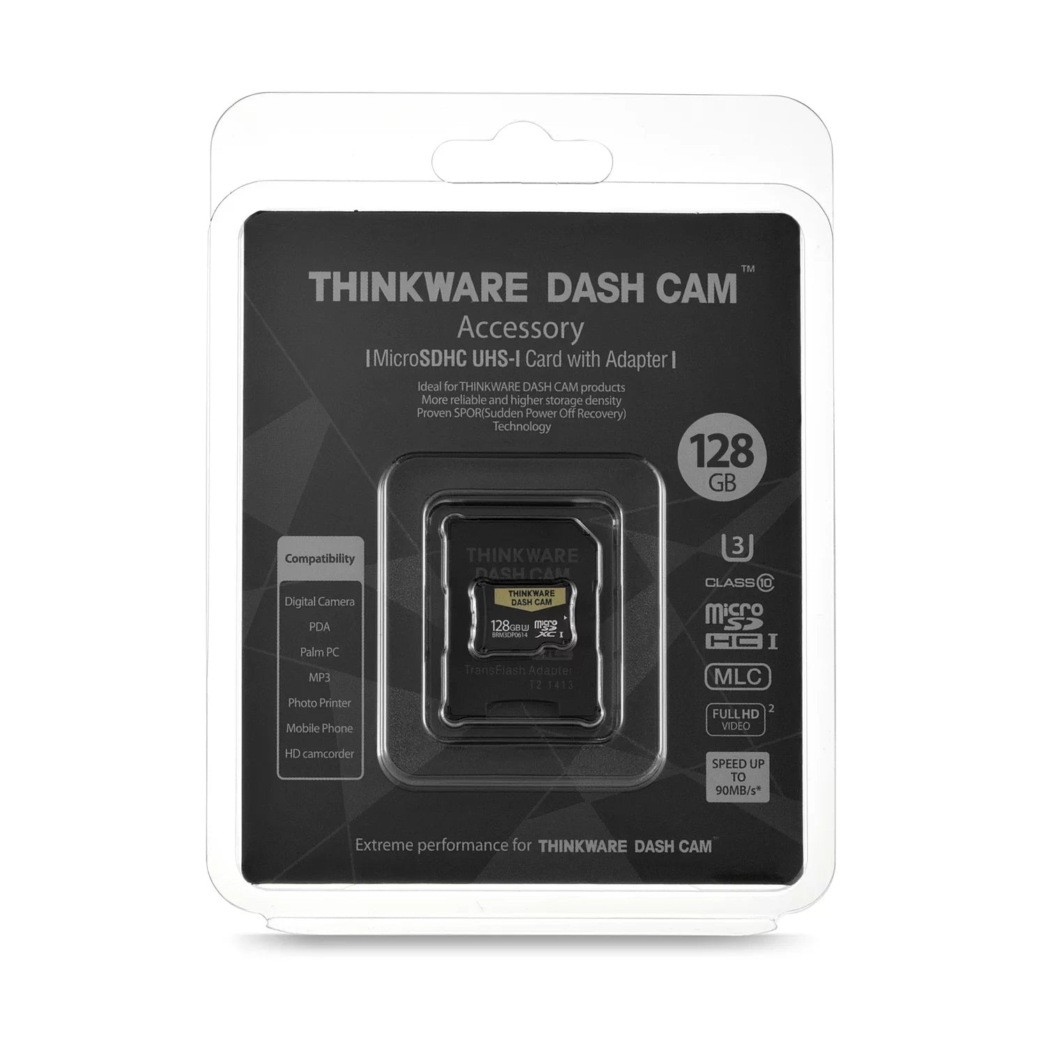 THINKWARE 128GB MicroSD Card for all Thinkware Dash Cams, Industrial Grade