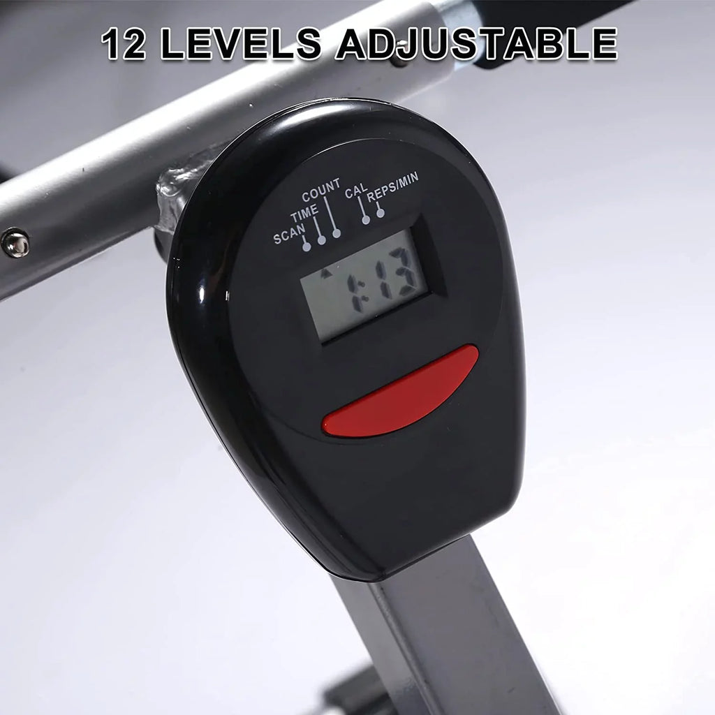 YSSOA Fitness Rowing Machine Rower Ergometer, Digital Monitor and 260 lbs of Maximum Load, Black