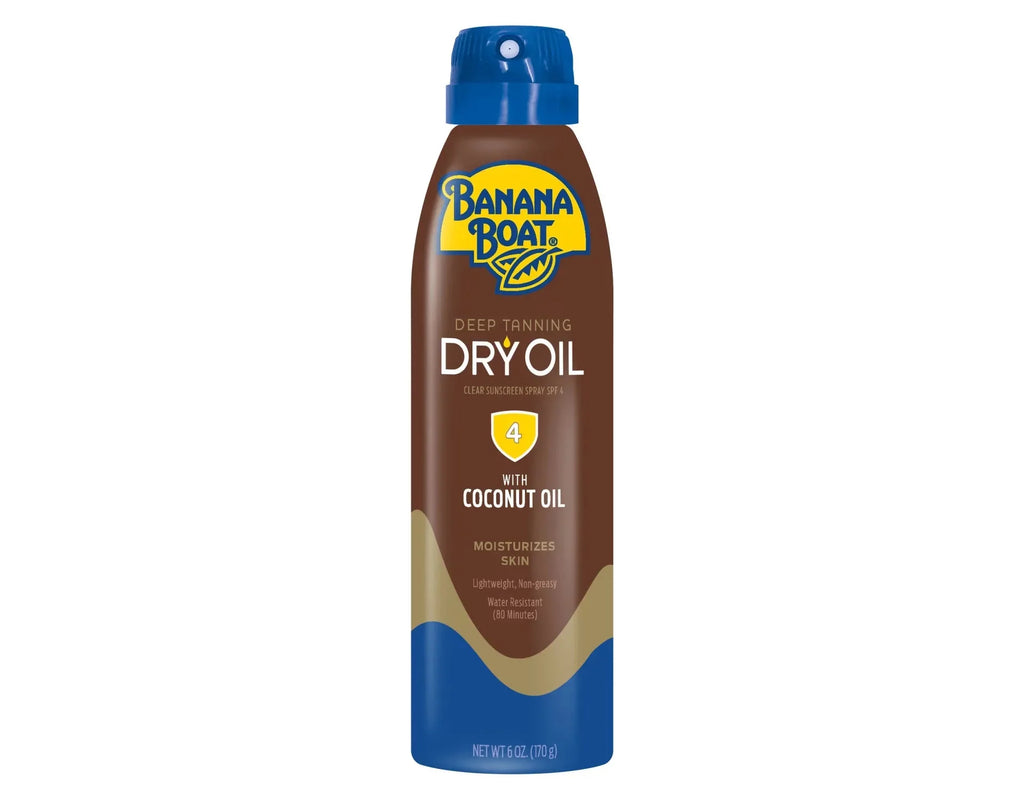 Banana Boat UltraMist Deep Tanning Dry Oil - SPF 4 - 6oz (Pack of 3)