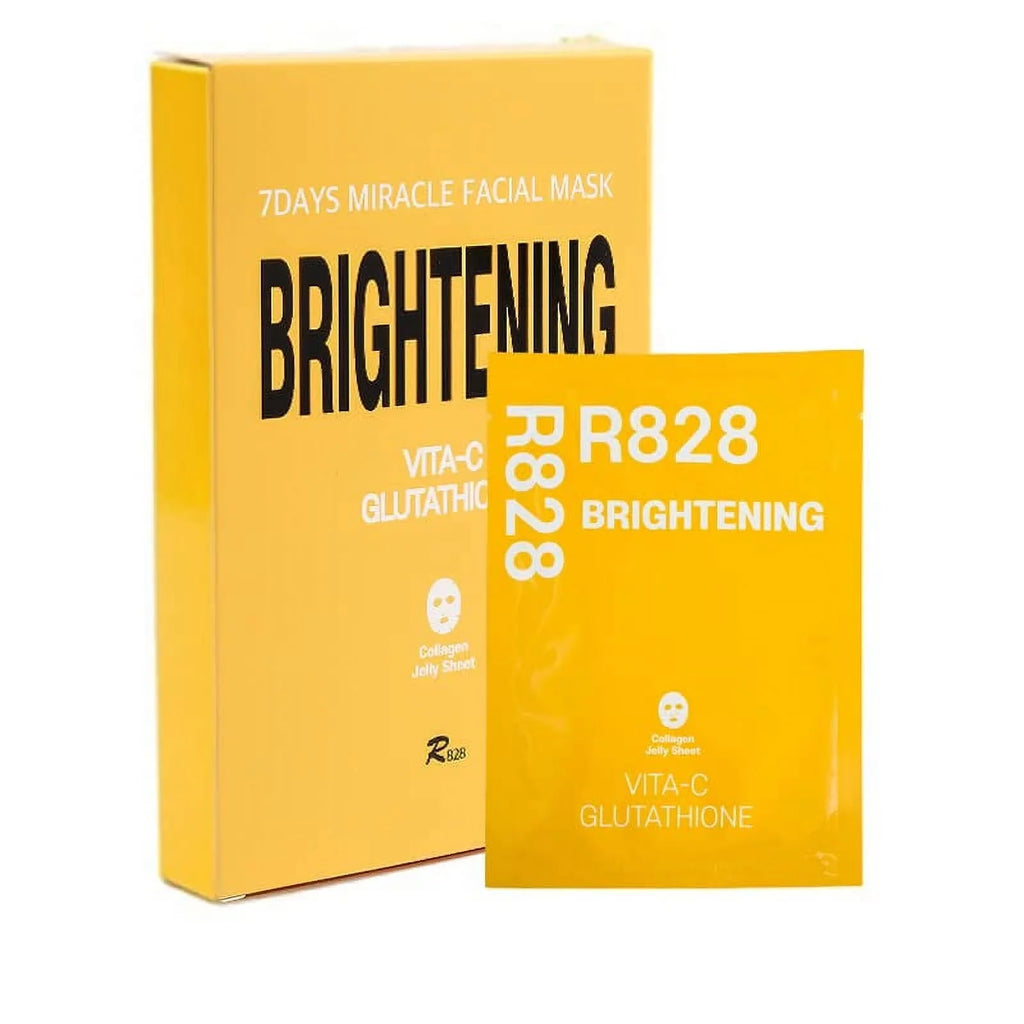 R828 10 Pack Brightening Face Mask Instant Lifting & Brightening Face with Glutathione and Vitamin C