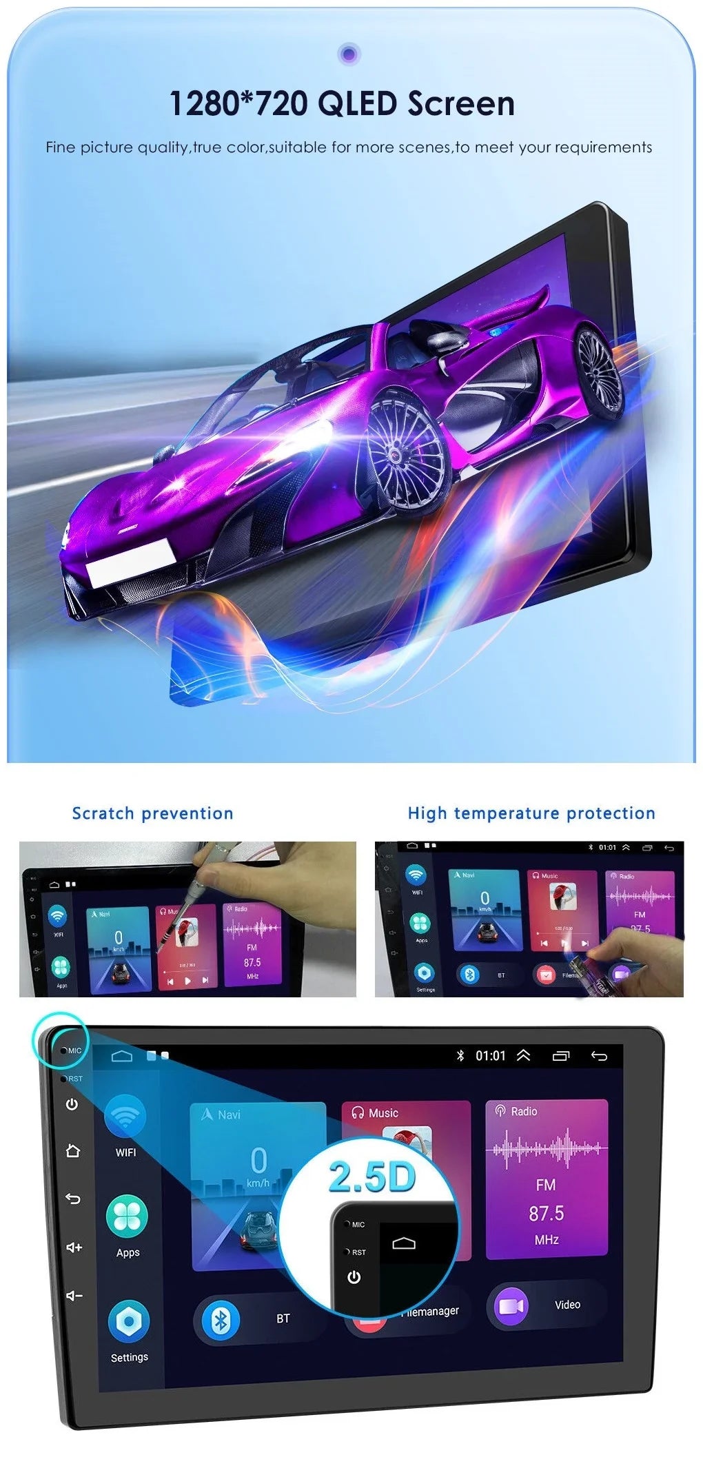 Carplay 2+32GB Android 12 Bluetooth Wifi Car Stereo Radio Head Unit GPS Navigation For 2003-2007 Honda Accord