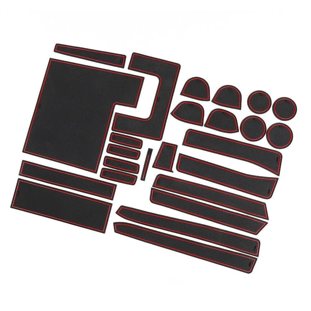 Teledu 25pcs/set Red Non-slip Door Slot Pad Cup Holder Mat