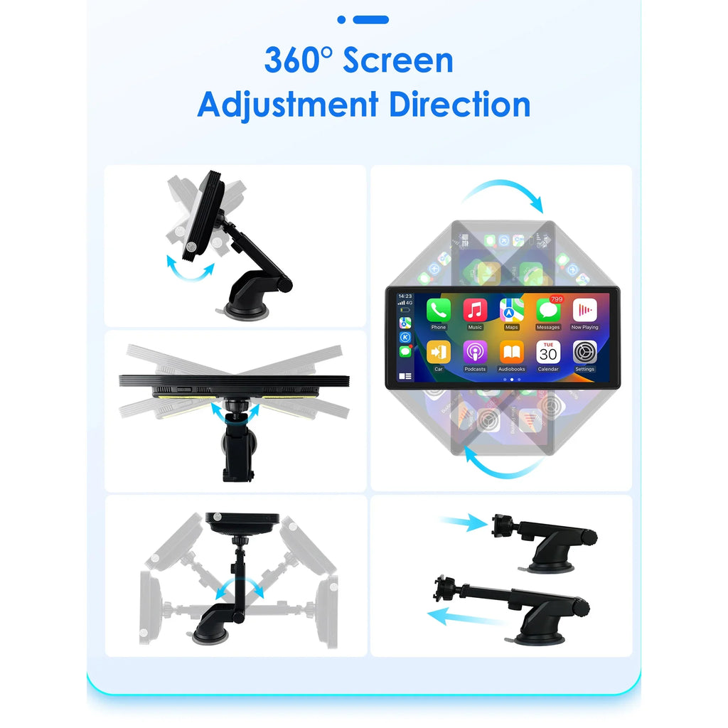 Android Auto Wireless  Carplay 360° Adjustable 10.26 Inch Touchdisplay Car Radio Stereo Head Unit Bluetooth GPS Navigation Player With Backup Camera