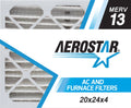 Aerostar 20x24x4 MERV  13, Pleated Air Filter, 20 x 24 x 4, Box of 6, Made in the USA